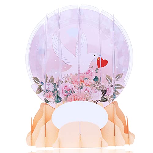 3D Valentinstag Kristall Grußkarte Tauben Blume Faltbare Karten für Paare Ehefrau Hochzeitstag Karten 3D Valentinstag Kristall Grußkarte Tauben Blume Faltbare Karten für Paare Ehefrau Hochzeitstag Karten von YIZITU