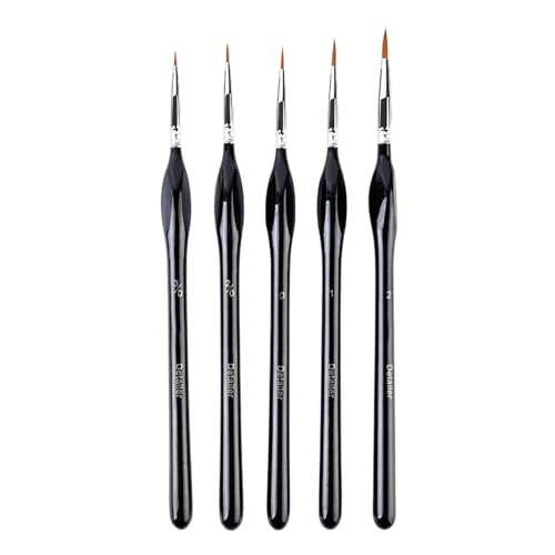 5 PCs Detail Malerei Pinsel Miniaturbürsten Kunst Liefert Dünne Pinsel Für Acrylöle Aquarell Feine Detailset Winzig von YIZITU
