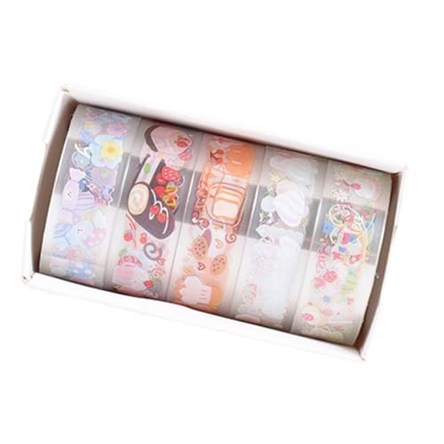 5 Rollen transparentes Klebeband, schönes dekoratives Klebeband, Blumenmuster, Abdeckband, Schmetterling, Bastelband, Scrapbooking-Zubehör 5 Rollen transparentes Klebeband, schönes dekoratives Klebeband, Blumenmuster, Abdeckband, Schmetterling, Bastelband, Scrapbooking-Zubehör von YIZITU
