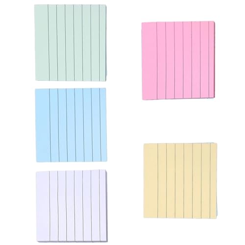 5 x farbige Haftnotizen, liniert, schöne Notizblöcke, Notizblock, einfache Notizblöcke, Schule, Bürobedarf 5 x farbige Haftnotizen, liniert, schöne Notizblöcke, Notizblock, einfache Notizblöcke, Schule, Bürobedarf von YIZITU