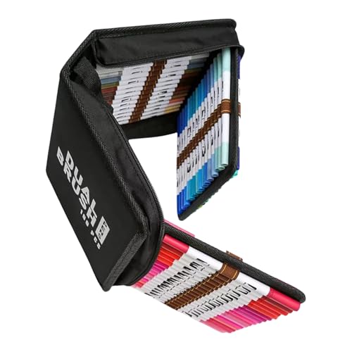 60/72/80/100 Farben Acrylstift Acrylfarbe Marker Doppelspitze Pinsel Stift Marker Bastelbedarf zum Zeichnen von YIZITU