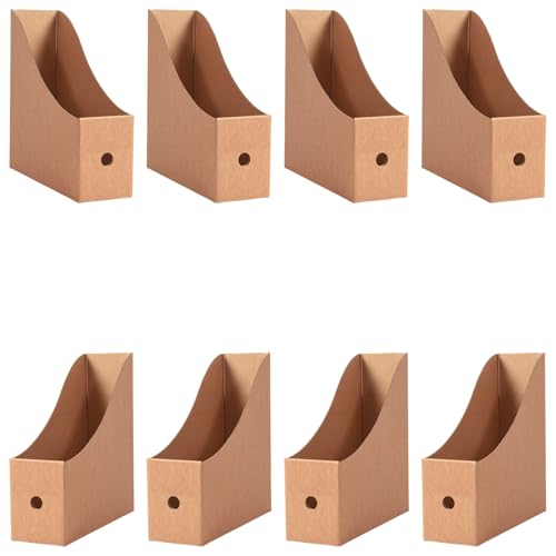 8 Stück Akten-Aufbewahrungsbox, Schreibtisch-Organizer, Pappbox, Aktenhalter, Dokumenten-Organizer, Box, Bürobedarf von YIZITU