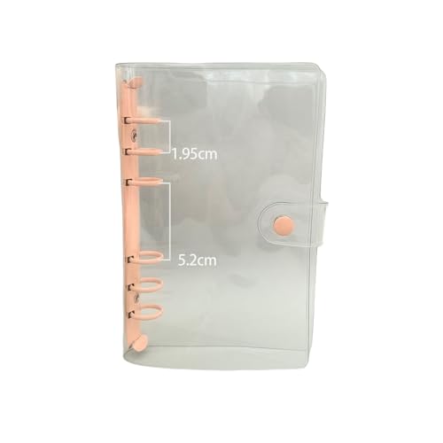 A 6 Clear Binder 6 Rings Notebook Binder Soft Binding Covers Refillable Notebook Round Rings Binder for Notebook von YIZITU