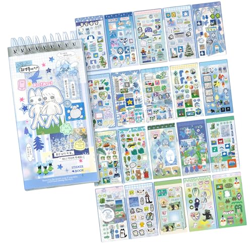 Ästhetischer Aufkleber, Scrapbooking, Aufkleber, Cartoon-Notizblock für Scrapbooking, Notizbuch, Tagebuch, Planer, Handyhülle, 20 Blatt/Block, Aufkleber Notizbuch Ästhetischer Aufkleber, Scrapbooking, Aufkleber, Cartoon-Notizblock für Scrapbooking, Notizbuch, Tagebuch, Planer, Handyhülle, 20 Blatt/Block, Aufkleber Notizbuch von YIZITU