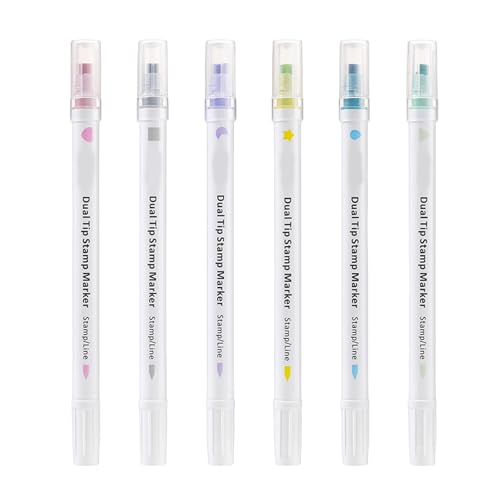 Aquarell-Marker-Set mit Doppelkopf, 6 Farben, für Kinder, Studenten, Erwachsene, Scrapbooking, Kritzeln, Zeichnen, 6 Stück Aquarell-Marker-Set mit Doppelkopf, 6 Farben, für Kinder, Studenten, Erwachsene, Scrapbooking, Kritzeln, Zeichnen, 6 Stück von YIZITU