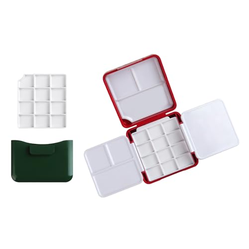 Aquarellfarbepaletten Hülle Mit Leeren Pfannen Leerer Aquarellpaletten Box Zinnbox Farbkoffer Zusammenklappbarer Tablett Aquarellfarbepaletten Hülle Mit Leeren Pfannen Leerer Aquarellpaletten Box Zinnbox Farbkoffer Zusammenklappbarer Tablett von YIZITU