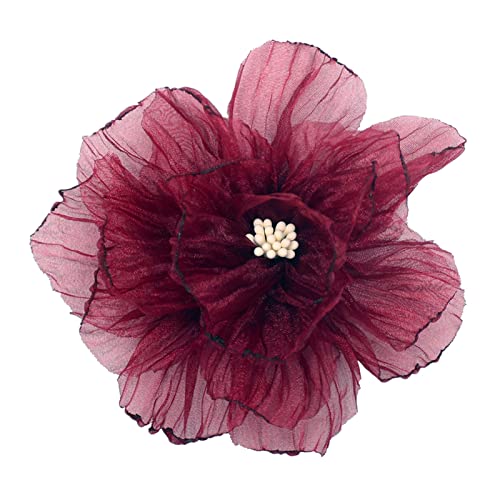 Band Vintage Organza-Spitze Blume Gazeband brennende Besätze Blume für Applikationen Nähen Handwerk Hochzeitskleid weiße Spitze Blume Verzierungen von YIZITU