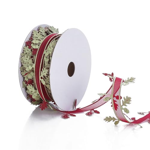 Blattbandverpackungsband 40mmx20m Weihnachts Dekorationsband Für Kunsthandwerksverpackungsbögen Herstellen Hochzeitsdekoration von YIZITU