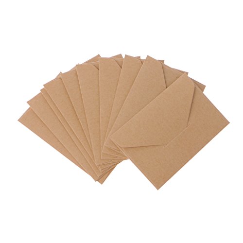 Briefumschlag mit Sichtfenster, Vintage-Umschläge für 10,2 x 6,7 cm große Karten, Hochzeitseinladung, Briefpapier, Papiertüte, Hochzeit, 50 Blatt Briefumschlag mit Sichtfenster, Vintage-Umschläge für 10,2 x 6,7 cm große Karten, Hochzeitseinladung, Briefpapier, Papiertüte, Hochzeit, 50 Blatt von YIZITU