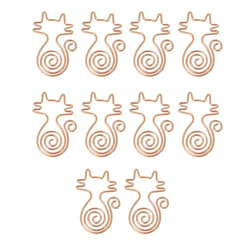 Büroklammern aus Metall, dekorative Büroklammern, Buchmarker-Clip für Dokumente, Dateien, Fotokarten, Rose, 10 Stück Büroklammern aus Metall, dekorative Büroklammern, Buchmarker-Clip für Dokumente, Dateien, Fotokarten, Rose, 10 Stück von YIZITU