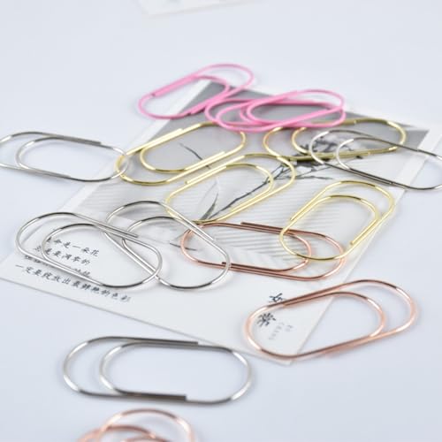 Bunte Büroklammern, 50 mm, große Metall-Büroklammer-Aktenhalter, Clip, Metall-Lesezeichen zum Binden von Dateien, Dokumenten, Schulaufgaben, 20 Stück Bunte Büroklammern, 50 mm, große Metall-Büroklammer-Aktenhalter, Clip, Metall-Lesezeichen zum Binden von Dateien, Dokumenten, Schulaufgaben, 20 Stück von YIZITU
