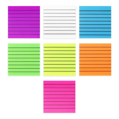 Buntes Notizpapier, 7,6 x 7,6 cm breit, liniert, selbstklebend, PET-Notizpapier, Taschennotizblöcke zum Schreiben, Notizen, 1500 Blatt Buntes Notizpapier, 7,6 x 7,6 cm breit, liniert, selbstklebend, PET-Notizpapier, Taschennotizblöcke zum Schreiben, Notizen, 1500 Blatt von YIZITU