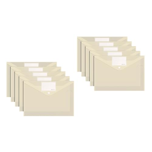 Dokumententasche mit 4 Fächern, transparent, 10 Stück von YIZITU