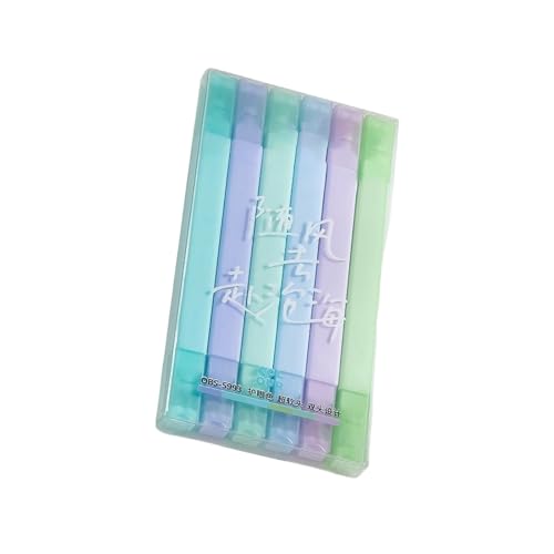 Doppelseitiger Marker, Textmarker, 6/12 Farben, schnelltrocknend, Doppelkopf-Marker, Textmarker für Tagebuch, Planer, Kalender, schnell trocknende Marker von YIZITU
