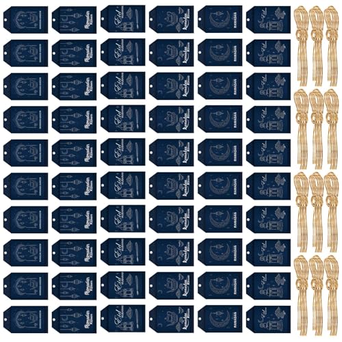 Elegante Ramadans-Karten Eid-Geschenketiketten für Partyzubehör und Heimdekorationen, 60 Stück Elegante Ramadans-Karten Eid-Geschenketiketten für Partyzubehör und Heimdekorationen, 60 Stück von YIZITU