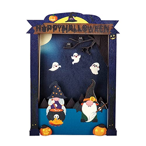Für kreatives Halloween-Holzhandwerk, Dekoration, Ornamente, Holzdruck, Halloween-Desktop-Set, Festival Für kreatives Halloween-Holzhandwerk, Dekoration, Ornamente, Holzdruck, Halloween-Desktop-Set, Festival von YIZITU