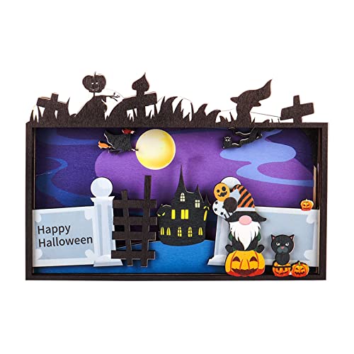 Für kreatives Halloween-Holzhandwerk, Dekoration, Ornamente, Holzdruck, Halloween-Desktop-Set, Festival Für kreatives Halloween-Holzhandwerk, Dekoration, Ornamente, Holzdruck, Halloween-Desktop-Set, Festival von YIZITU