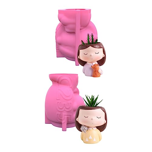Gesichtsblüte Silikonform Sukkulente Pflanzer Betonform Süßes Betonzement Für Stifthalter Home Decors Kerzenhalter Formen Für Harzguss/Epoxidharz/Zement Kerzenhalter Formen Silikon von YIZITU