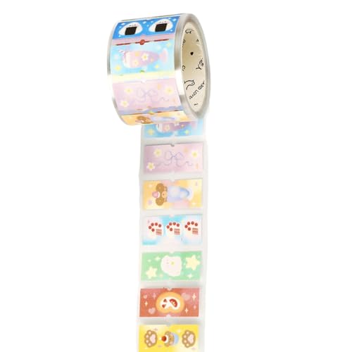 Glitzernde, vorgeschnittene Cartoon-Aufkleberrolle, Scrapbooking, dekoratives Klebeband für Tagebuch, Notizbuch, Planer, Kalender, Fotoalbum, Scrapbooking-Klebeband von YIZITU