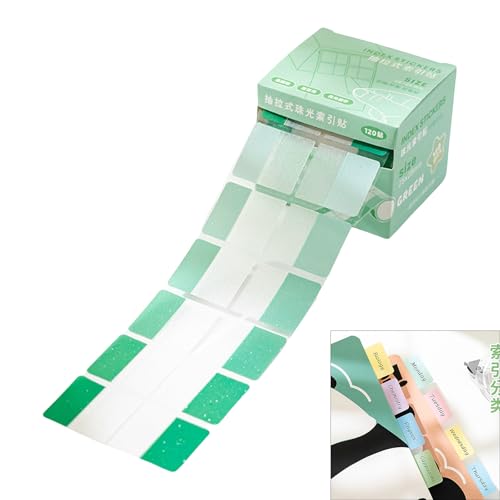 Glitzernde farbige Etiketten, selbstklebend, beschreibbar, PET-Seitenmarker, Haftnotizen für Buch, Notizbuch, abnehmbare Etiketten, 120 Stück Glitzernde farbige Etiketten, selbstklebend, beschreibbar, PET-Seitenmarker, Haftnotizen für Buch, Notizbuch, abnehmbare Etiketten, 120 Stück von YIZITU