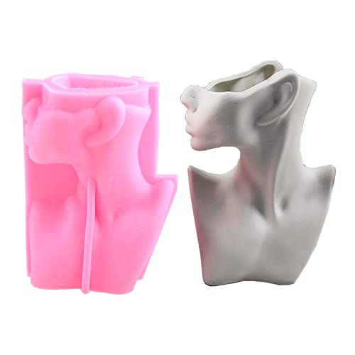 Halbkörper Menschlicher Körper Blumentopf Silikonform Epoxidharzgussform Schimmel Sukkulente Vase Zementpflanzen Halterhalter Formen Für Epoxidharz von YIZITU