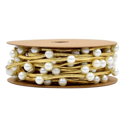 Hochwertiges Wickelseil, Weihnachtsband, Perlenband für Bastelarbeiten und festliche Veranstaltungen, schafft schöne Bastelarbeiten und Verpackungen, goldenes und silbernes Seil Hochwertiges Wickelseil, Weihnachtsband, Perlenband für Bastelarbeiten und festliche Veranstaltungen, schafft schöne Bastelarbeiten und Verpackungen, goldenes und silbernes Seil von YIZITU