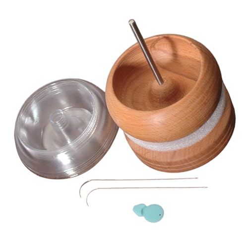 Hölzerne Perlenspinner Rotierender Stand Mit 5 Klaren Tabletts Schmuck Für Und Bastelnde Holzperle Hölzerne Perlenspinner Rotierender Stand Mit 5 Klaren Tabletts Schmuck Für Und Bastelnde Holzperle von YIZITU