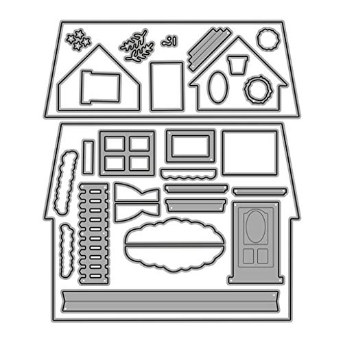 House Metall-Stanzschablone, Prägeschablone für Kartenherstellung, Tagebuch, Dekorationen, Stanzformen für Scrapbook von YIZITU