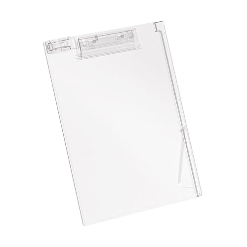 Klemmbrett, 32,8 x 22,9 cm, transparentes Acryl-Klemmbrett mit Stiftclip und Messlineal für Büro, Schule, Klassenzimmer, Veranstaltungen, mit abgerundeten Ecken von YIZITU
