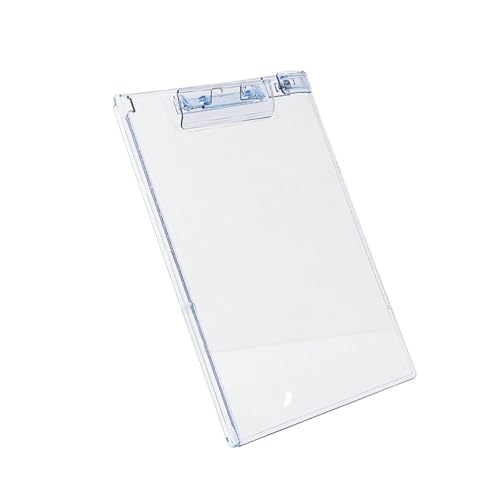 Klemmbrett, 32,8 x 22,9 cm, transparentes Acryl-Klemmbrett mit Stiftclip und Messlineal für Büro, Schule, Klassenzimmer, Veranstaltungen, mit abgerundeten Ecken von YIZITU