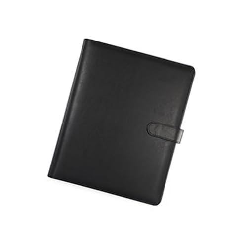 Konferenzmappe Leder Klemmbrett Ordner Briefgröße Dokumententasche 4 Ringe Binder Ordner mit Klemmbrett für Büro Leder Dokumententasche von YIZITU