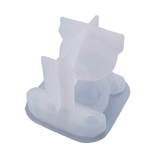 Lazys Silikonform mit Bären-Motiv, Kristall, Epoxidharz, Cartoon, 3D-Tier-Silikonformen, Handy-Ständer, Formen von YIZITU