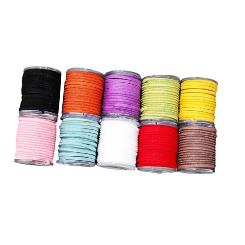 Mehrfarbige Schmuckschnur zum Basteln von Schmuck, 10 Rollen, flexible Stretchschnur, weiche Haut, sichere Lieferung, flexibles Perlenfaden von YIZITU