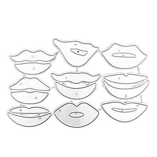 Metall-Stanzformen mit Lippen, handgefertigt, Scrapbooking, Prägezubehör für Kinder, Mädchen, Geschenk von YIZITU