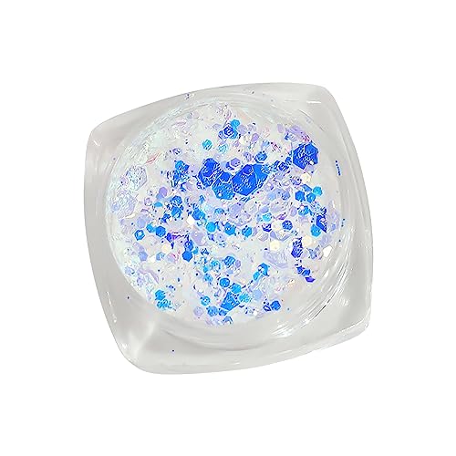 Nägel Pailletten Glitzer Dekorationen Funkle Flocken Gel Charms Maniküre Paillette Nägel Kunstdekorationen Nagelzubehör Nagel Add On Art Pulver von YIZITU
