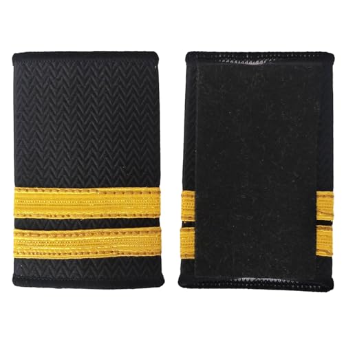 Professionelle Uniform Epauletten Schulterklappen Nicht Verformbar Kapitän Uniform Epaulette Für Cosplay Kostüm Uniform Epauletten Epauletten Dekorationen Flugzeugbesatzungszubehör Kapitän von YIZITU