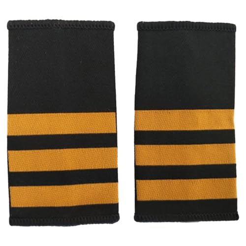 Professionelle Uniform Epauletten Schulterklappen Nicht Verformbar Kapitän Uniform Epaulette Für Cosplay Kostüm Uniform Epauletten Epauletten Dekorationen Flugzeugbesatzungszubehör Kapitän von YIZITU