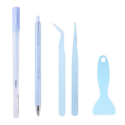 Professionelles Bastelwerkzeug mit Klebstoff-Applikator, Keramikspitzenschneider, Spatel und Pinzette, Scrapbooking, Bastelwerkzeug, Keramikmarker und Pinzette für Miniaturkunst, 4 Stück Professionelles Bastelwerkzeug mit Klebstoff-Applikator, Keramikspitzenschneider, Spatel und Pinzette, Scrapbooking, Bastelwerkzeug, Keramikmarker und Pinzette für Miniaturkunst, 4 Stück von YIZITU