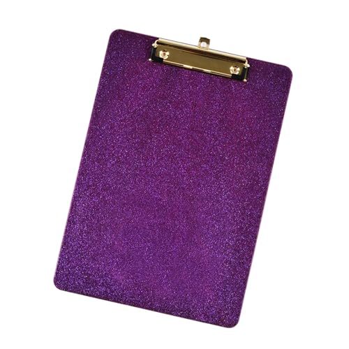 Schimmerndes Acryl Schreibklemmbrett mit Aufhängehaken Metallclip Datei Organizer Schreiben Zeichenbrett für Schule Büro Klares Klemmbrett von YIZITU
