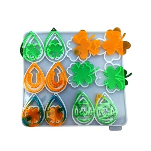 Silikon-Ohrring-Form, Kleeblatt, Wassertropfen-Ohrringe, Anhänger, Epoxidharz, Schmuck, Bastelzubehör Silikon-Ohrring-Form, Kleeblatt, Wassertropfen-Ohrringe, Anhänger, Epoxidharz, Schmuck, Bastelzubehör von YIZITU