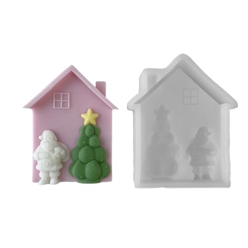Silikonform, Epoxidharz-Formen, Weihnachtshaus-Form, Silikonform für die Herstellung von Weihnachtshausform, Silikonform von YIZITU