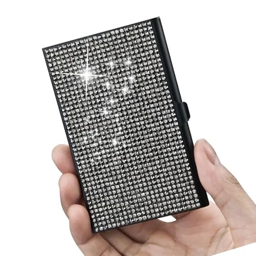 Strassstones Visitenkarten Fallkarten Organisatoren Aluminiumlegierung Fall Taschenname Wallet Für Männer Konferenz Organisatoren Mit Strasssteinen von YIZITU