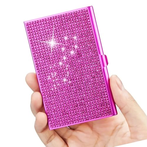 Strassstones Visitenkarten Fallkarten Organisatoren Aluminiumlegierung Fall Taschenname Wallet Für Männer Konferenz Organisatoren Mit Strasssteinen von YIZITU