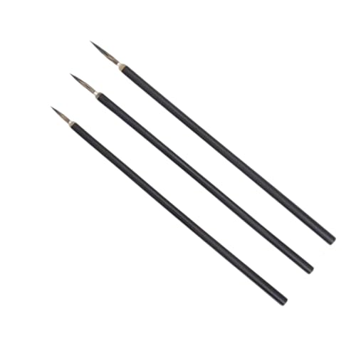 Traditionelle chinesische Kalligraphie-Pinsel mit Holzgriff, Malpinsel, antithetische Paare, Schreibpinsel für Anfänger, Kalligraphie-Pinsel-Set, 3 Stück von YIZITU