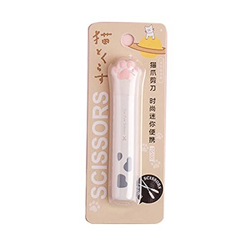 Tragbare Edelstahlschere Papierschneideschere Katzen Pfoten Taschenschere Funktionaler Schneider für Scrapbooking Schere für Augenbrauen, Schule, Krankenschwestern, Abzeichen von YIZITU