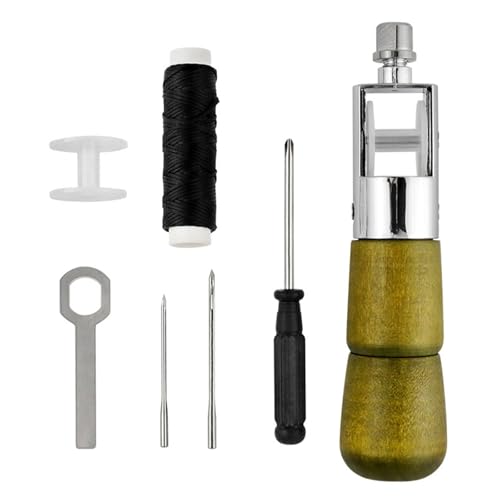 Tragbare Nähahle Kits Leder Nähahle Gewinde Kits Holzgriff Nähen Hand Leder Reparatur Werkzeug Tragbares Handwerk Reparatur Werkzeug Faden von YIZITU