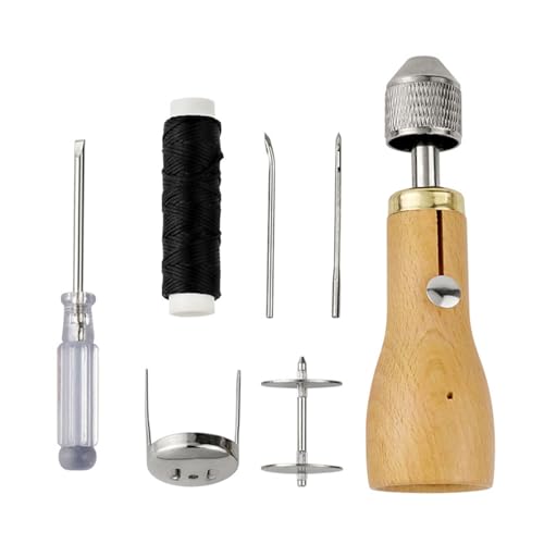 Tragbare Nähahle Kits Leder Nähahle Gewinde Kits Holzgriff Nähen Hand Leder Reparatur Werkzeug Tragbares Handwerk Reparatur Werkzeug Faden von YIZITU
