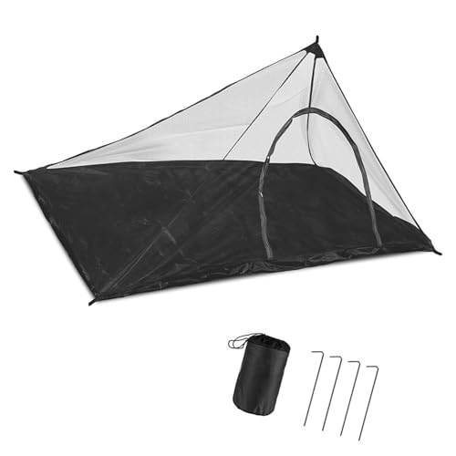 Tragbarer dreieckiger Camping-Mückenvorhang mit Netzstoff an der Unterseite, für Wandern, Rucksackreisen, Reisen, freundliches Netz Tragbarer dreieckiger Camping-Mückenvorhang mit Netzstoff an der Unterseite, für Wandern, Rucksackreisen, Reisen, freundliches Netz von YIZITU