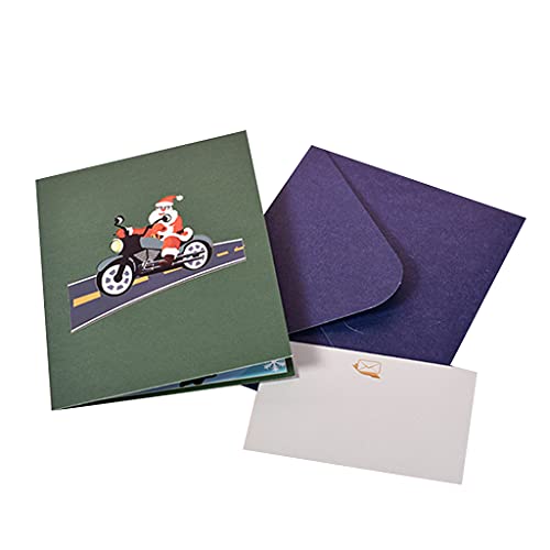Weihnachten Santa Cycling Grußkarte Für Weihnachten Neujahr Postkarte Neujahrsgrußkarten von YIZITU