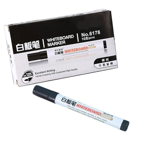 Whiteboard-Marker auf Wasserbasis, schnell trocknend, 1,2 mm, löschbar, Marker für Büro, Whiteboard, Kalender, Kühlschrank, schnell trocknend, 10 Stück von YIZITU
